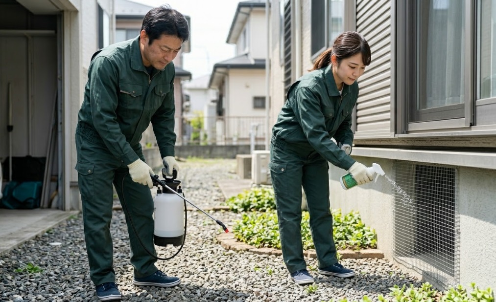 アライグマ ゴミあさる