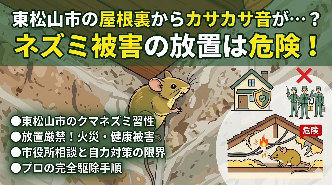 東松山市　屋根裏動物　ネズミ