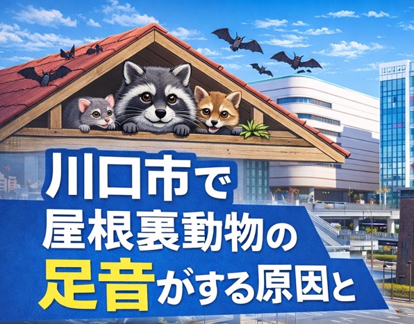 川口市で屋根裏動物の足音