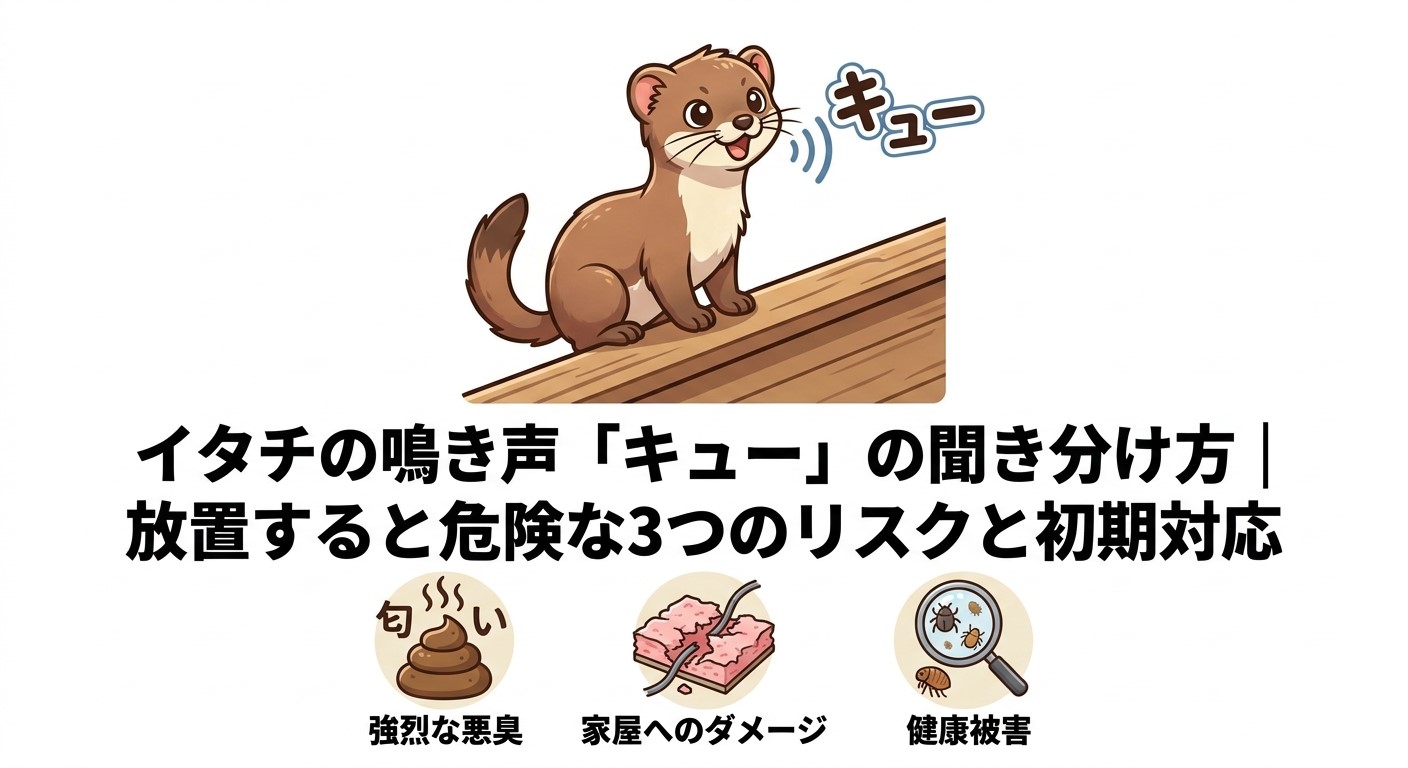 イタチの鳴き声「キュー」