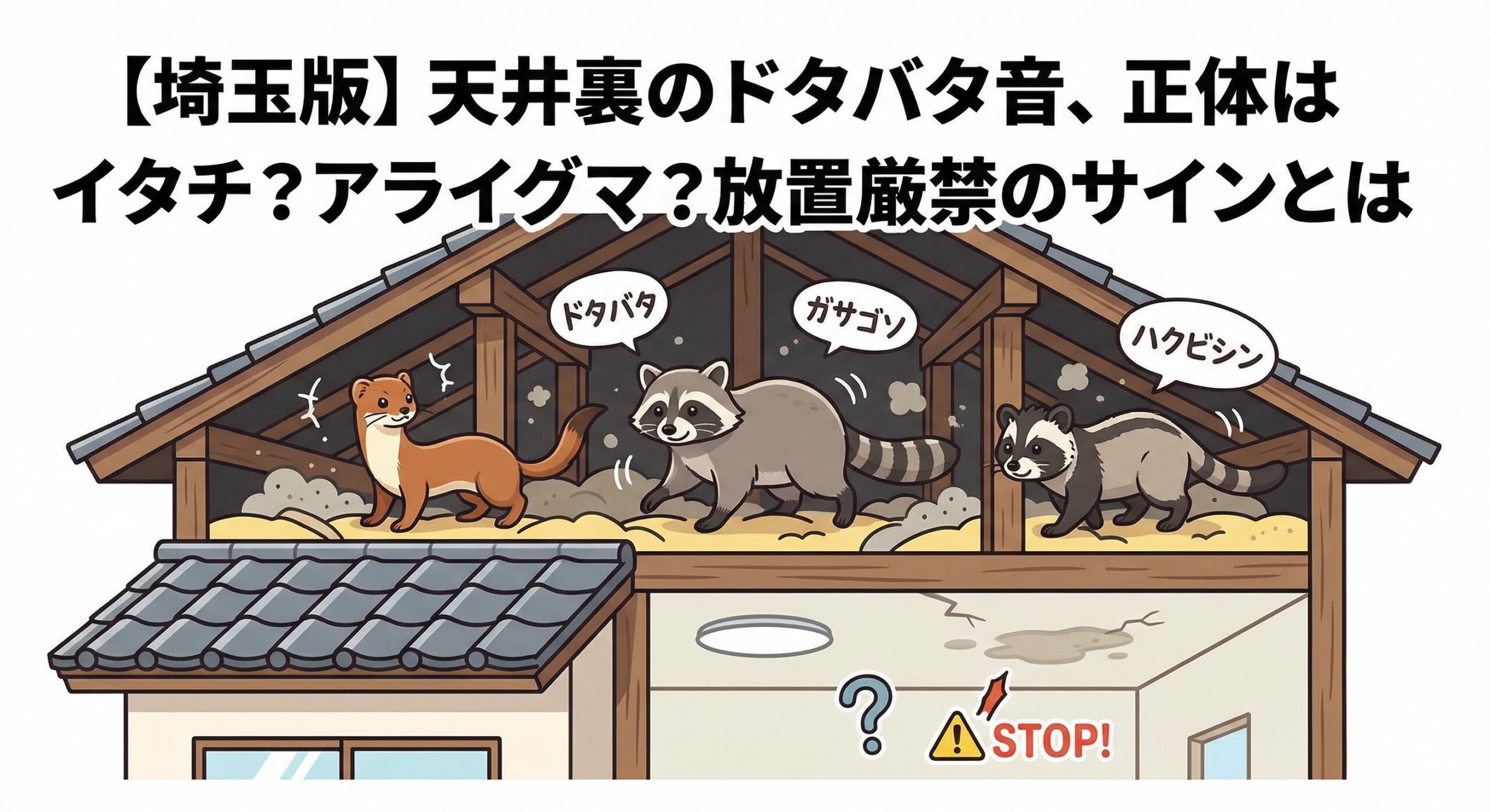 埼玉県　天井裏　足音